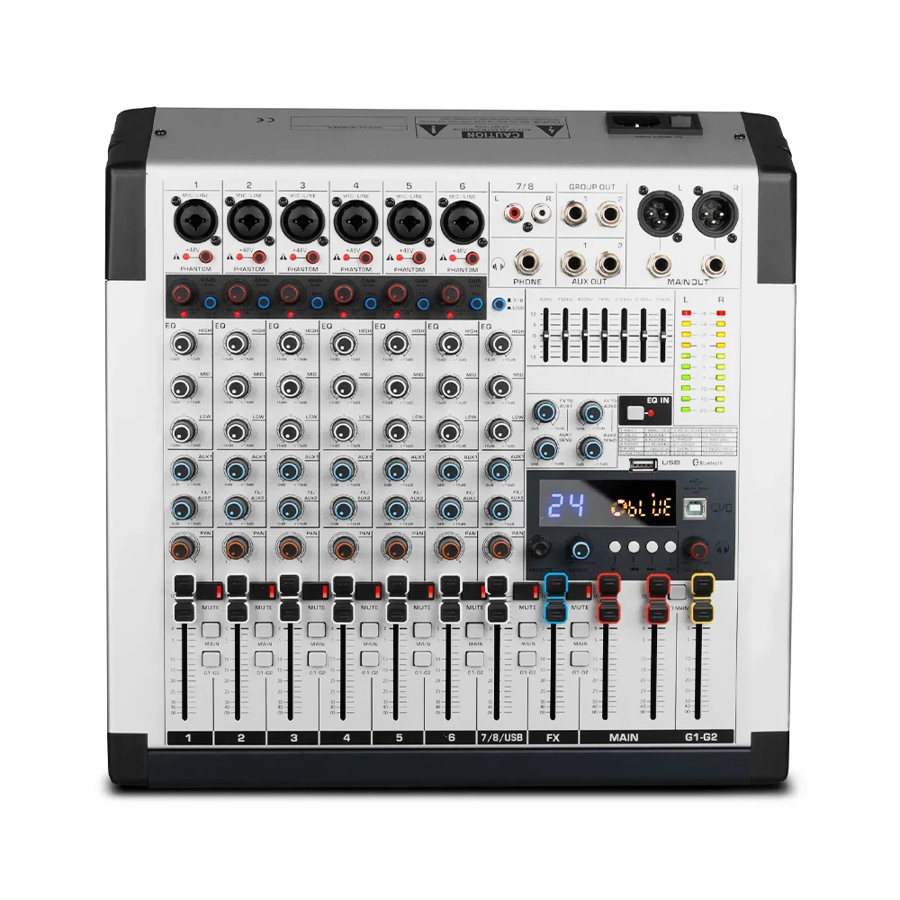 Biner AG8 профессиональная 8-канальная Цифровая микшерная консоль аудио микшер DJ контроллер/аудио