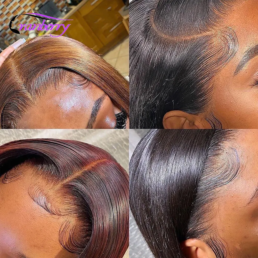 Wholesale vendor 13x4 hd transparent kinky curly bob peruvian deep wave 360 swiss lace frontal human hair wigs with baby hair