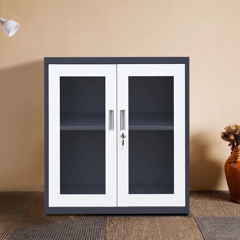 New Design Metal Office Low Cabinet Balcony Storage Tool Cabinet With Drawer With Lock File Tin Data Cabinet Office Furniture