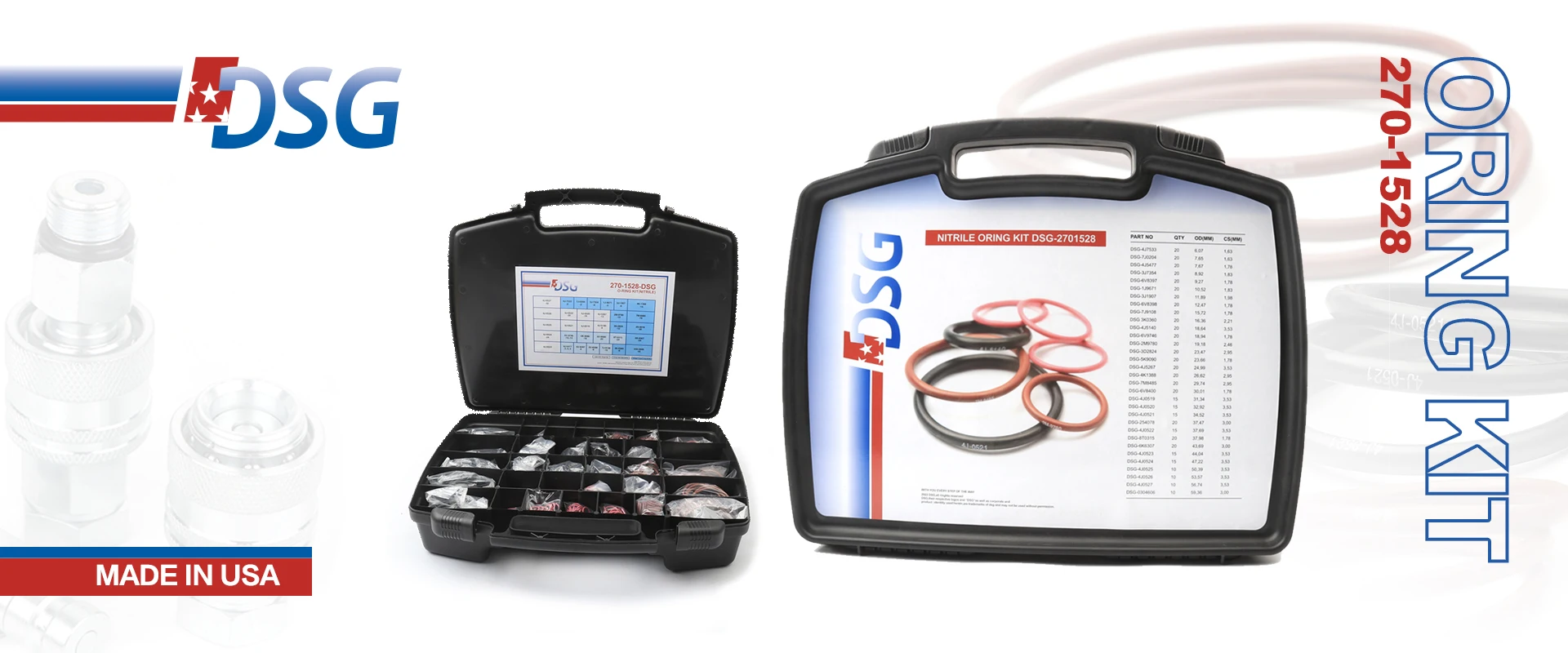 Oring Box Repair Kit 270-1528 NBR FKM Oring Kit for CAT Excavator Pipe Joint O-ring Excav Hydraulic Seal For Kit Excavator Parts