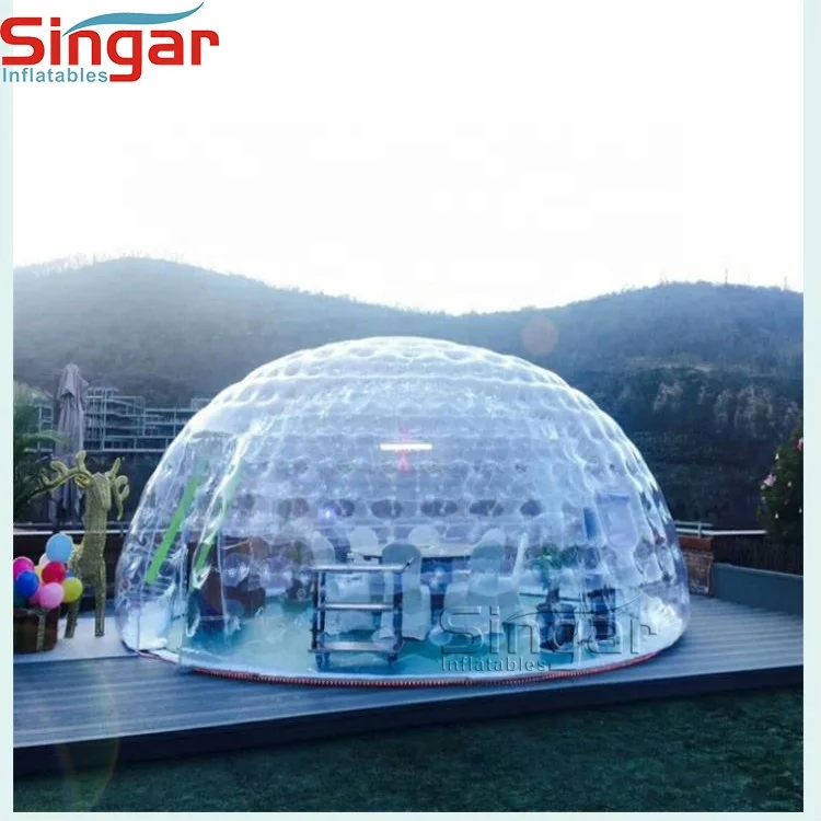 Luxury transparent inflatable bubble lodge tent inflatable clear dome tent