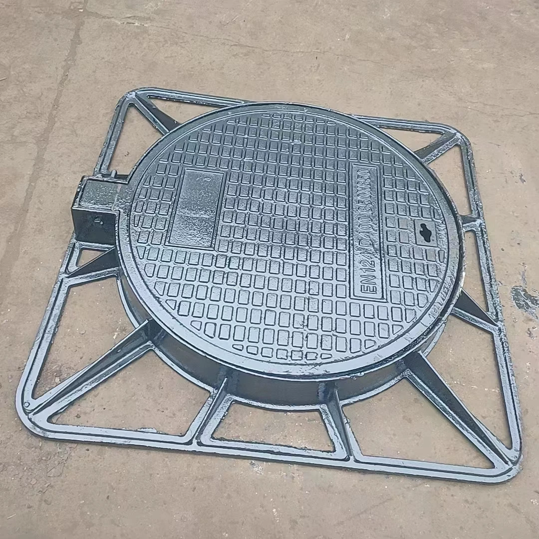 High Quality Cast Iron Square Manhole Cover with ISO Steel Straps & Wooden Crates Die Casting Safety-Use Chinese Manufacturer