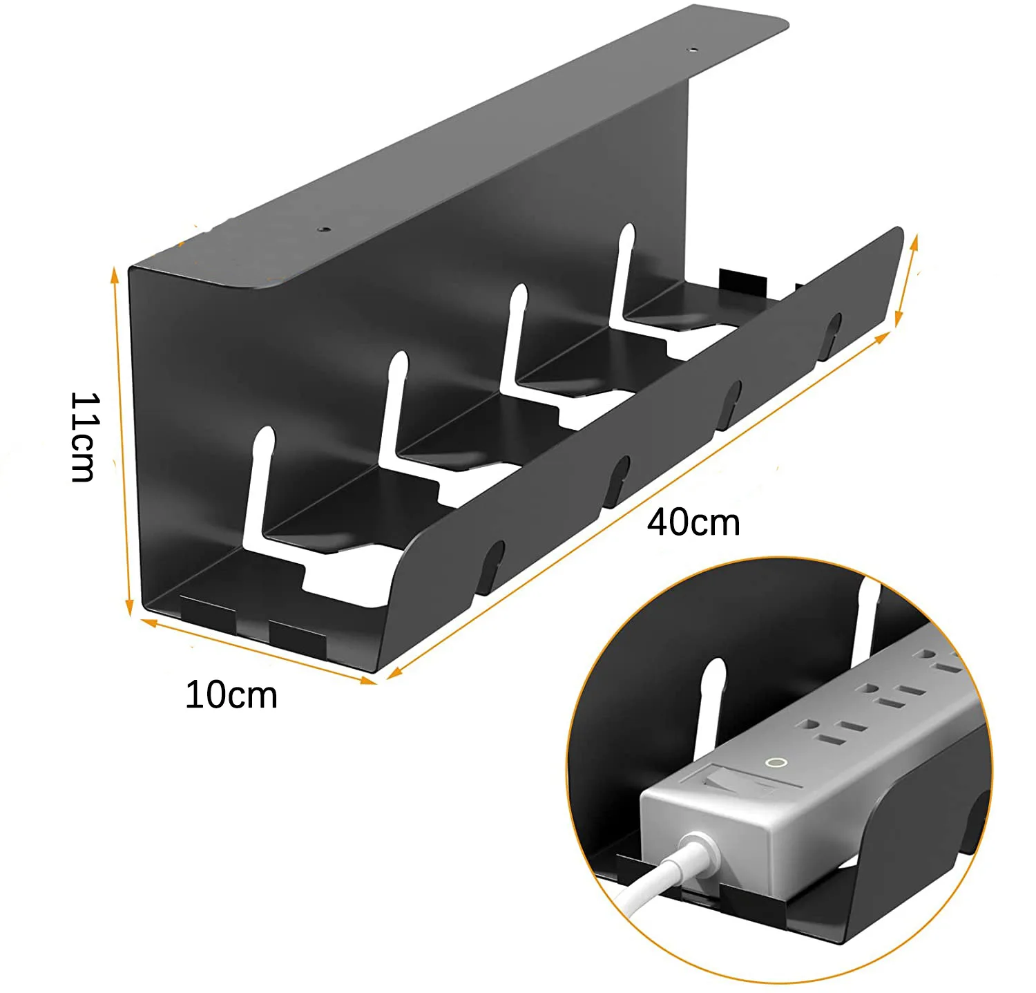 Manufacture Hot Selling Home Office Adjustable under table cable management tray