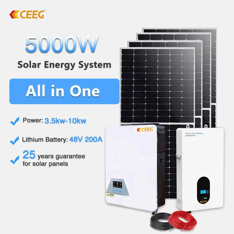 10 KW ON GRID SOLAR SYSTEM SOLAR energy products10kw solar panel system with lithium battery