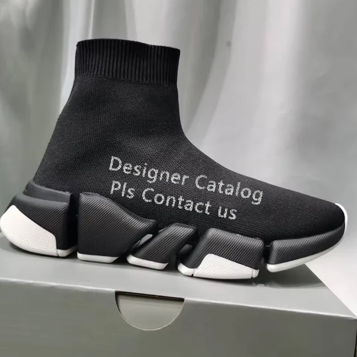 2023 Fashion High End Handmade Luxury Custom Design Knitted Cotton Socks Shoes Sneakers