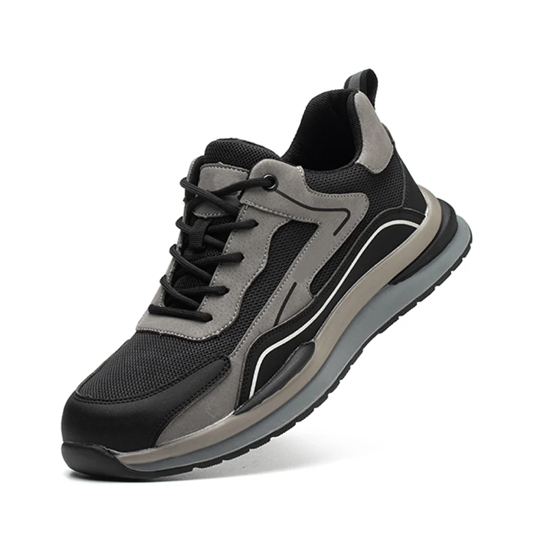 2023 best selling industrial Protective Fashion Breathable Work Boot Woodland Labor slip on safety shoes for men light weight