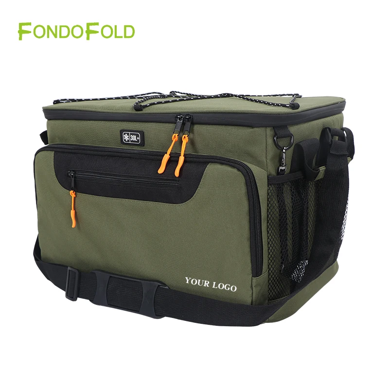 Fondofold Custom Large Capacity Thermal Insulated Waterproof  Leak Proof Eco-friendly Oxford  Picnic Lunch Tote Cooler Bag