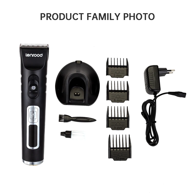 Lenrood LR-A10S-1 Factory Supply Rechargeable Hair Trimmer With LCD Display cordless trimmer hair clipper