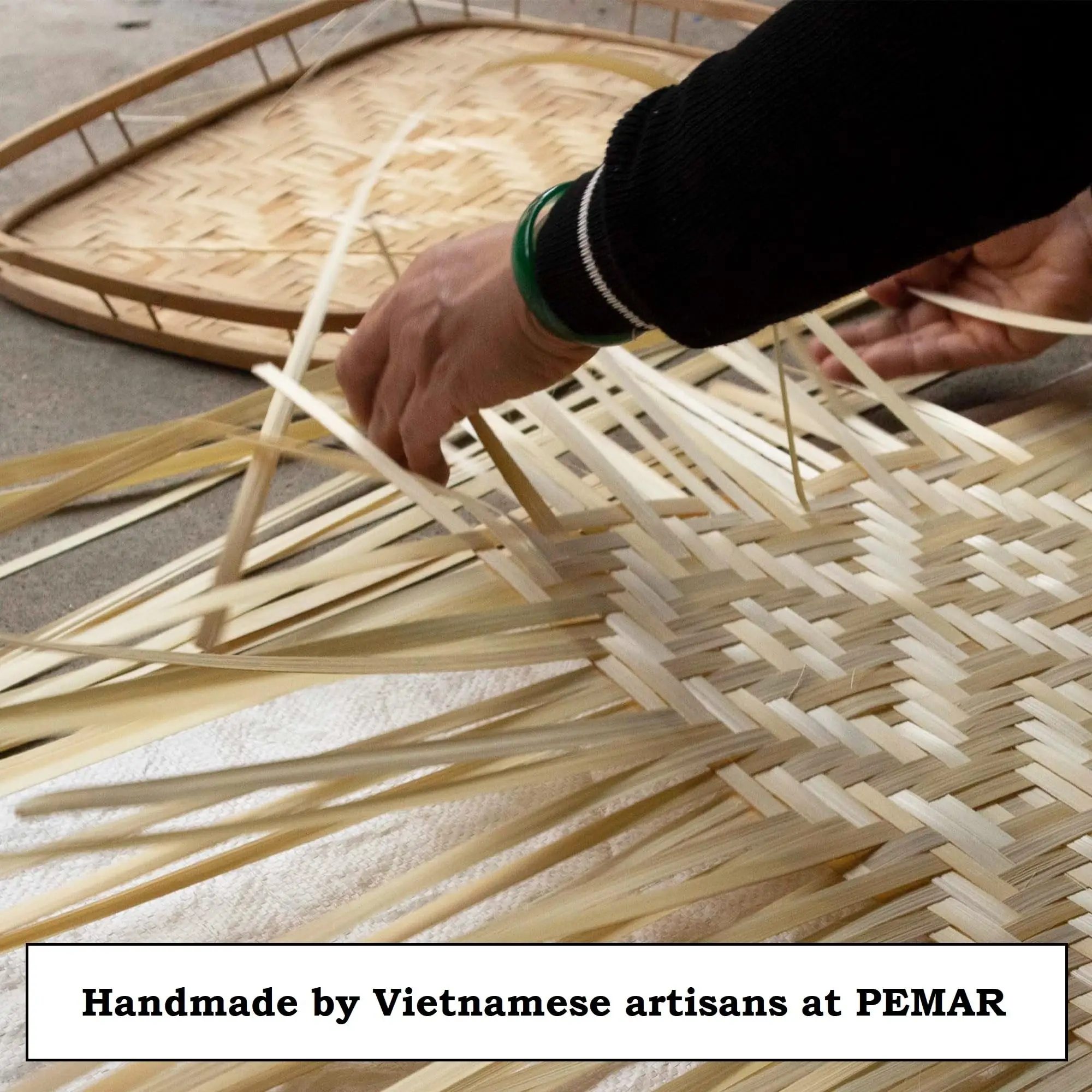 Bamboo Wicker Serving Trays for Food, Rectangular Lap Trays for Foods & Drinks. Decorative Trays for Coffee Table