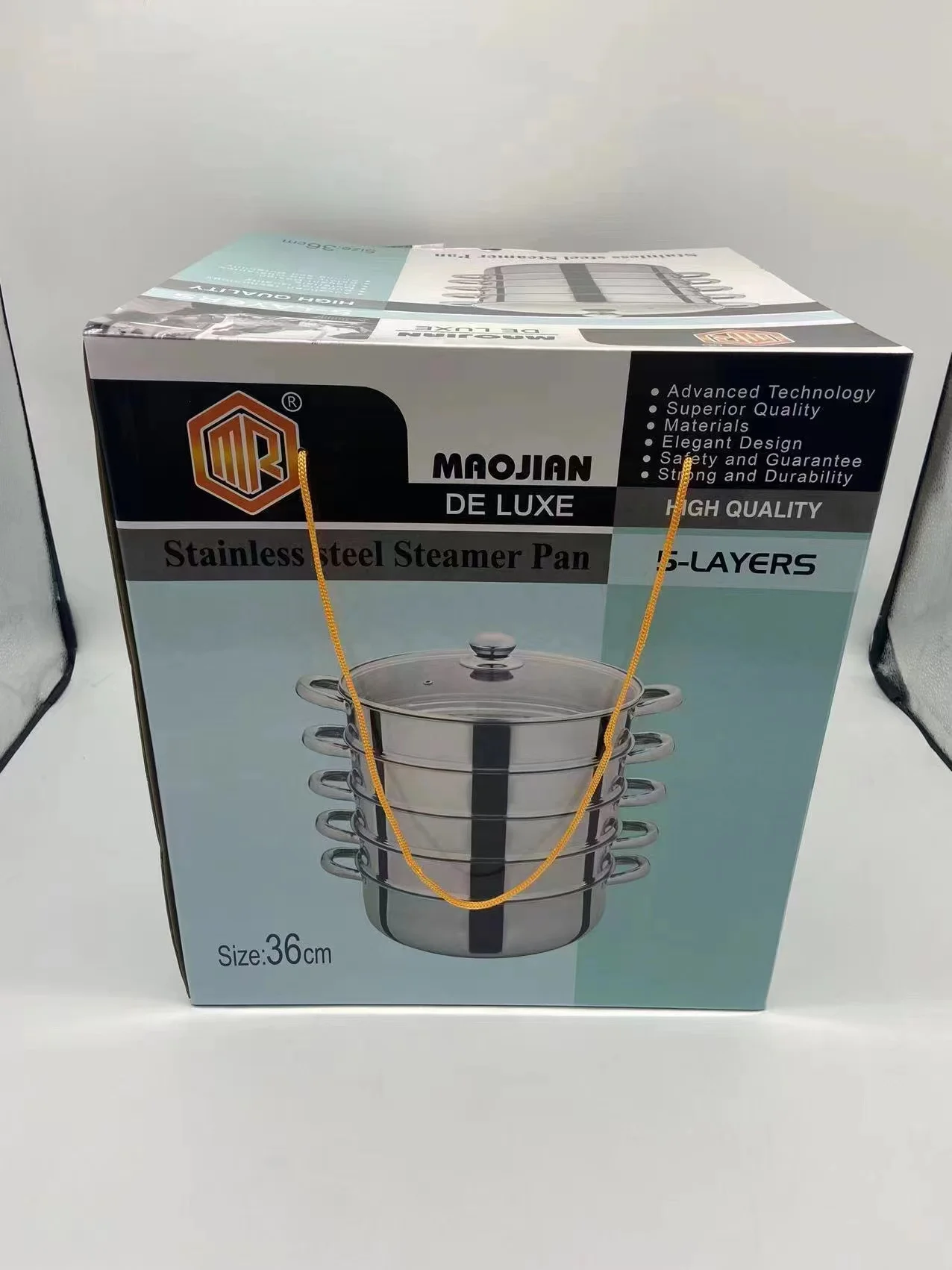 Non-stick Inner Coating 5 layers Stainless Steel Steaming Soup 30 32 34 36 38cm Pot Home Use Panelas Cookware Set