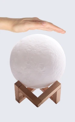 Christmas Gift 10CM Rechargeable 16 Colors Touch Change Remote 3D Printing Globe Led Moon Light LED 3D Moon Light