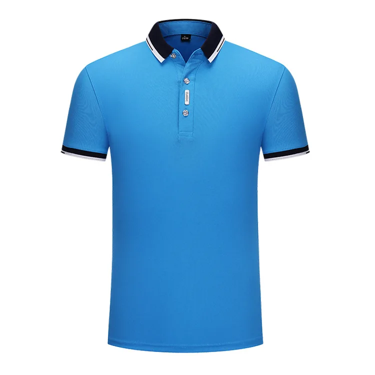 2021 solid color summer Polo custom logo Lapel short sleeve enterprise work clothes T-shirt work clothes team culture