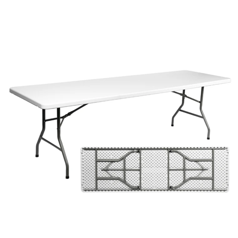 Popular Portable Easy Carry White 4ft Rectangle Outdoor picnic Plastic Folding Table