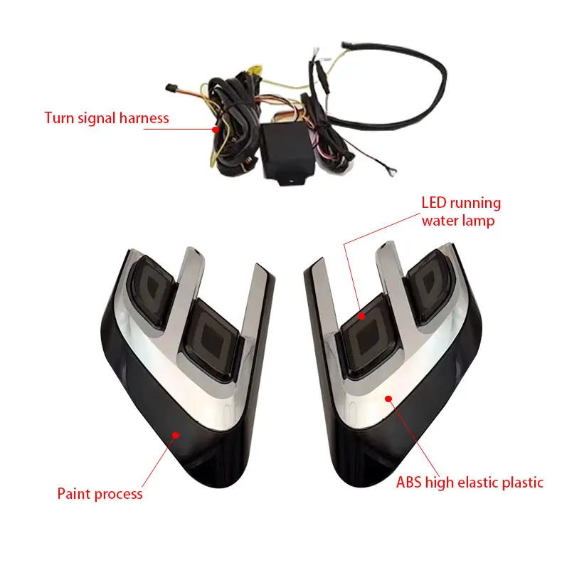 Dynamic streamline shark fin car turn signal headlights