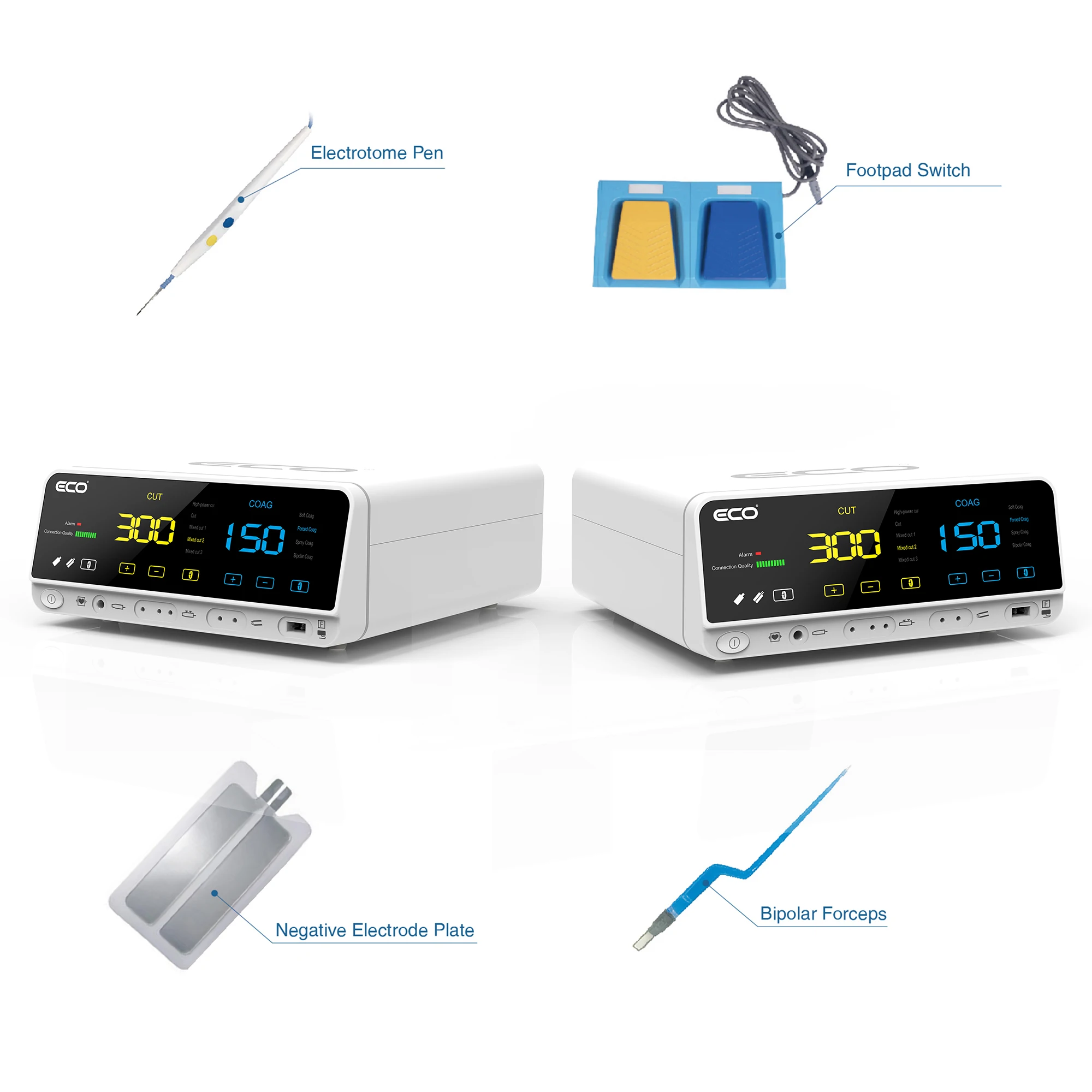 Medical Monopolar Bipolar Electrosurgical Cutting and Coagulation Unit High Frequency Electrosurgical Generator