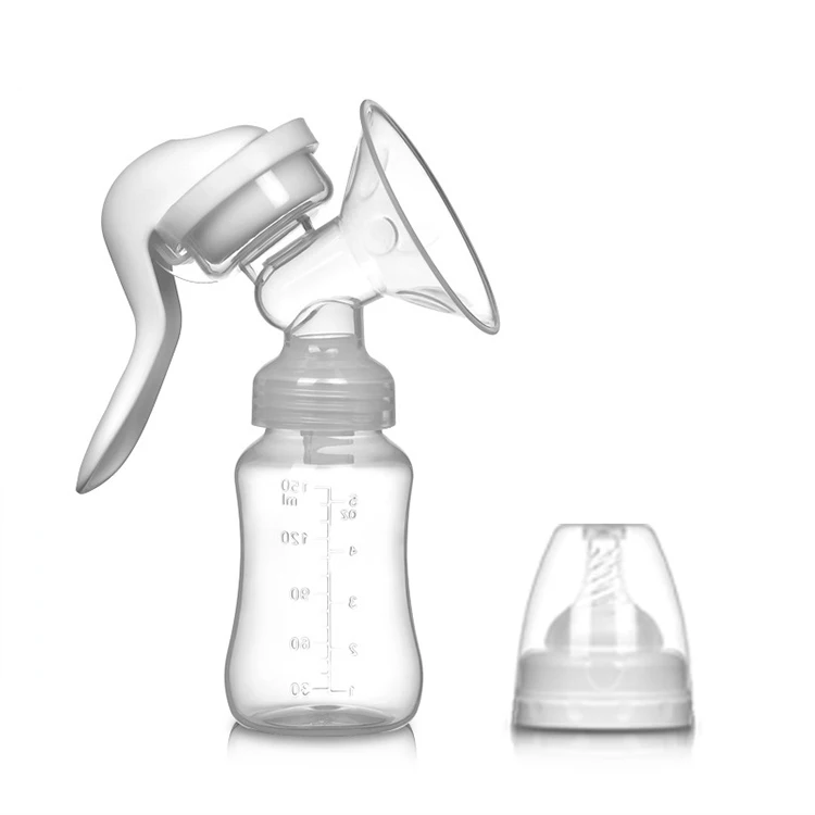 
2021 Wholesale Food Grade PP Portable Manual Breast Pump Breast Milk Collector 