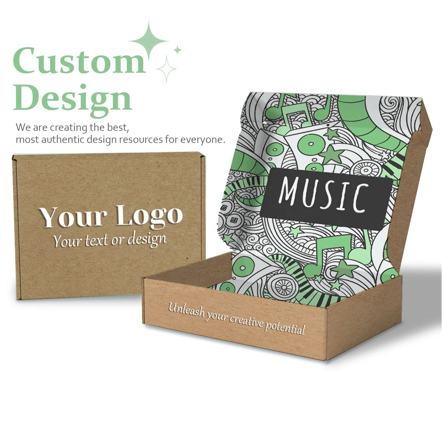 Eco Friendly Luxury Custom Design Logo Good Price High Quality Kraft Paper Printed Foldable Corrugated Box Mailers