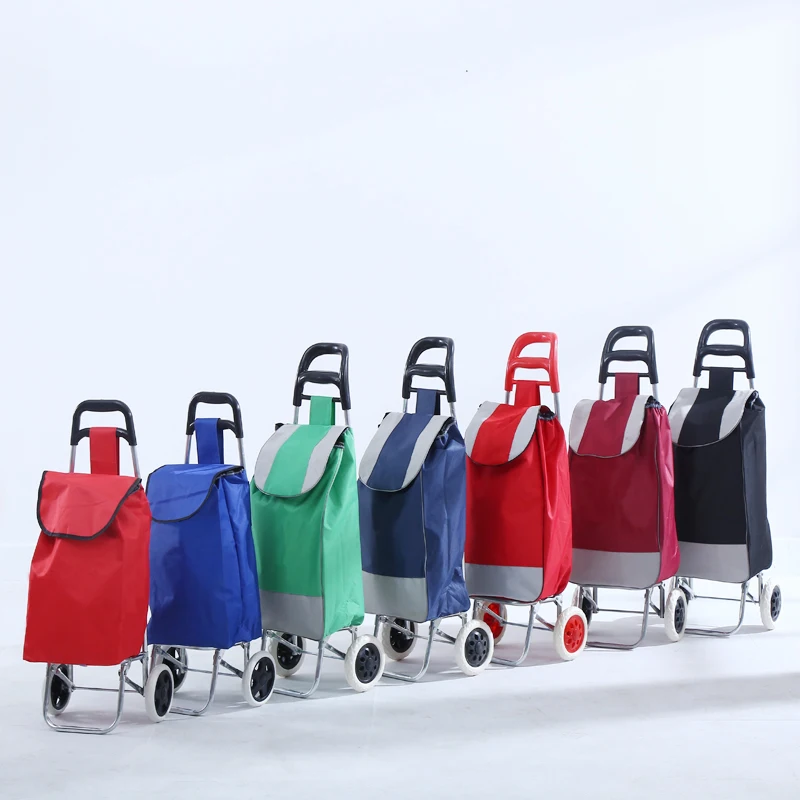 
Two Wheels foldable customization Stainless steel Market Shopping Trolley cart 