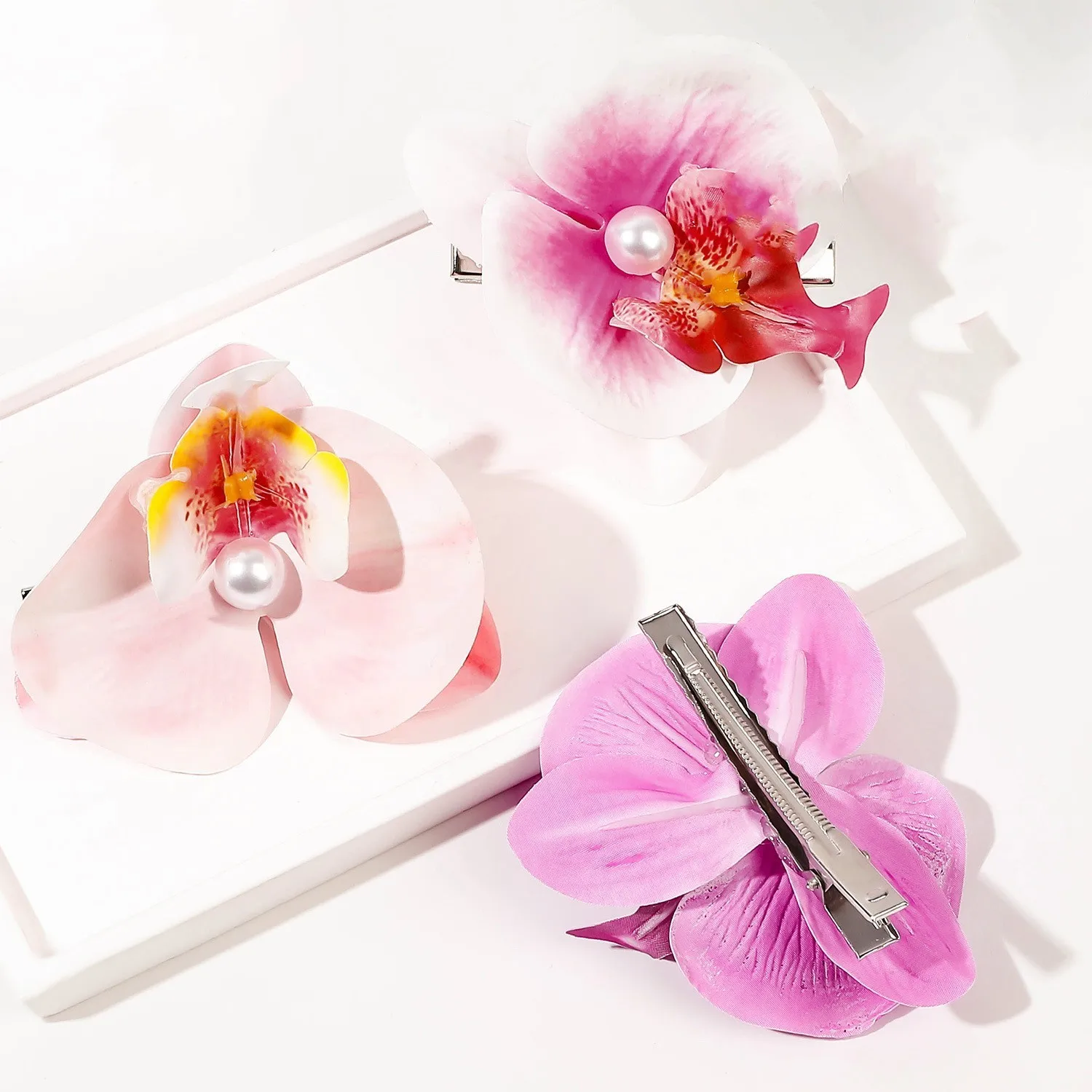 New Arrival 3D Flower Pearl Hair Clip Romantic Chic Girl Butterfly Bow Hair Clip for women