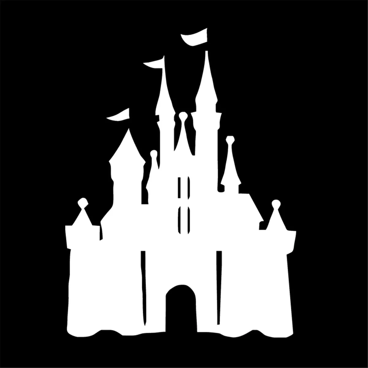 Cartoon Castle Car JDM Window Door Bumper Auto Laptop Vinyl Decal Car Laser Sticker Decor Gift Die Cut Decal Laptop Window Glass