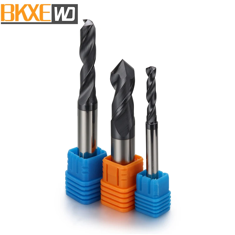 BKXE Customize Tungsten High Quality Solid Carbide CNC Super Hard Twist Drill Bit 3mm CNC Milling For Steel