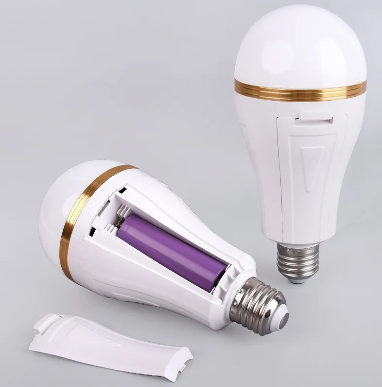 High quality Intelligent E27 Rechargeable Emergency Smart Bulb 1600mah Emergency 12w 15w 18w LED  Bulb Light with Battery