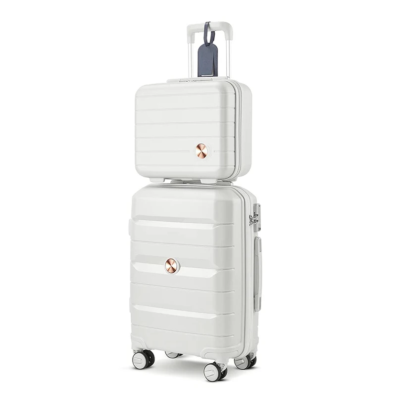 20inch YKK Zipper Polypropylene Traveling Carry-on Bags Suitcases Trolley PP Luggage