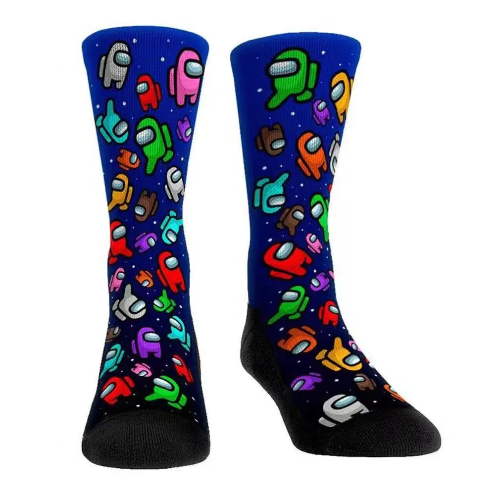 Custom Logo Sublimation 3D Printed Blank Socks Digital Printing Design Your Own Socks