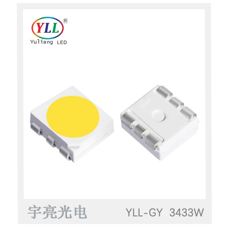 Yuliang AEC-Q102 3434 PLCC6 single color Cool White smd led for license plate light car light daytime running light