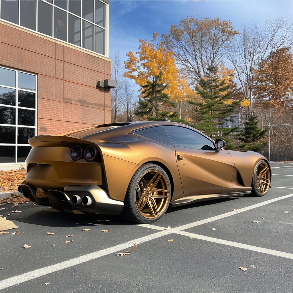 Factory Hight Quality vinyl for car Gold Blue vinyl wrap wholesale Wrap Car Protective Film Roll