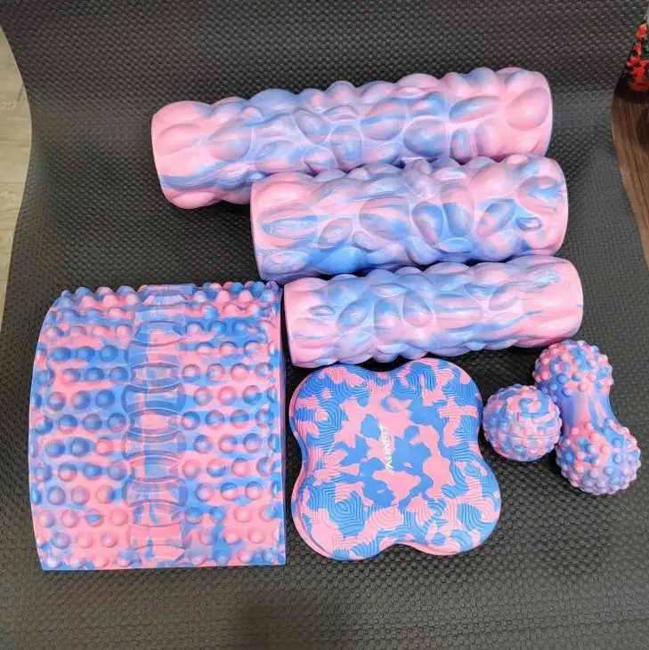 Factory wholesale high-quality peanut ball EVA massage ball yoga fitness foam shaft set