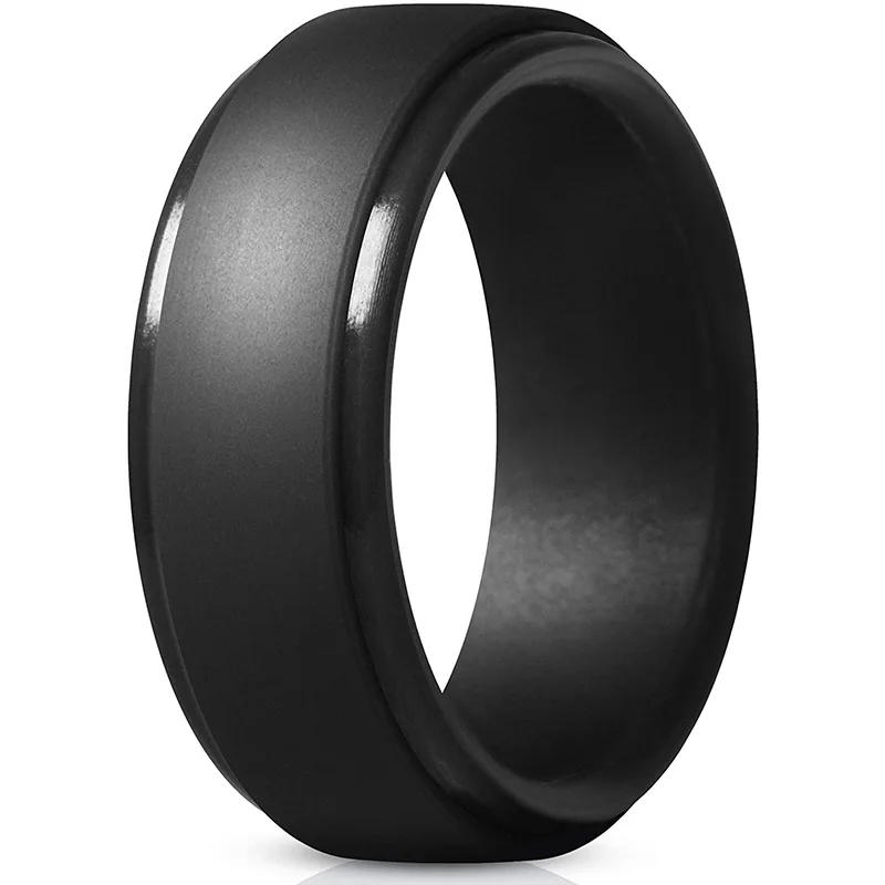 New product multi color multi size custom silicone wedding rings for Men