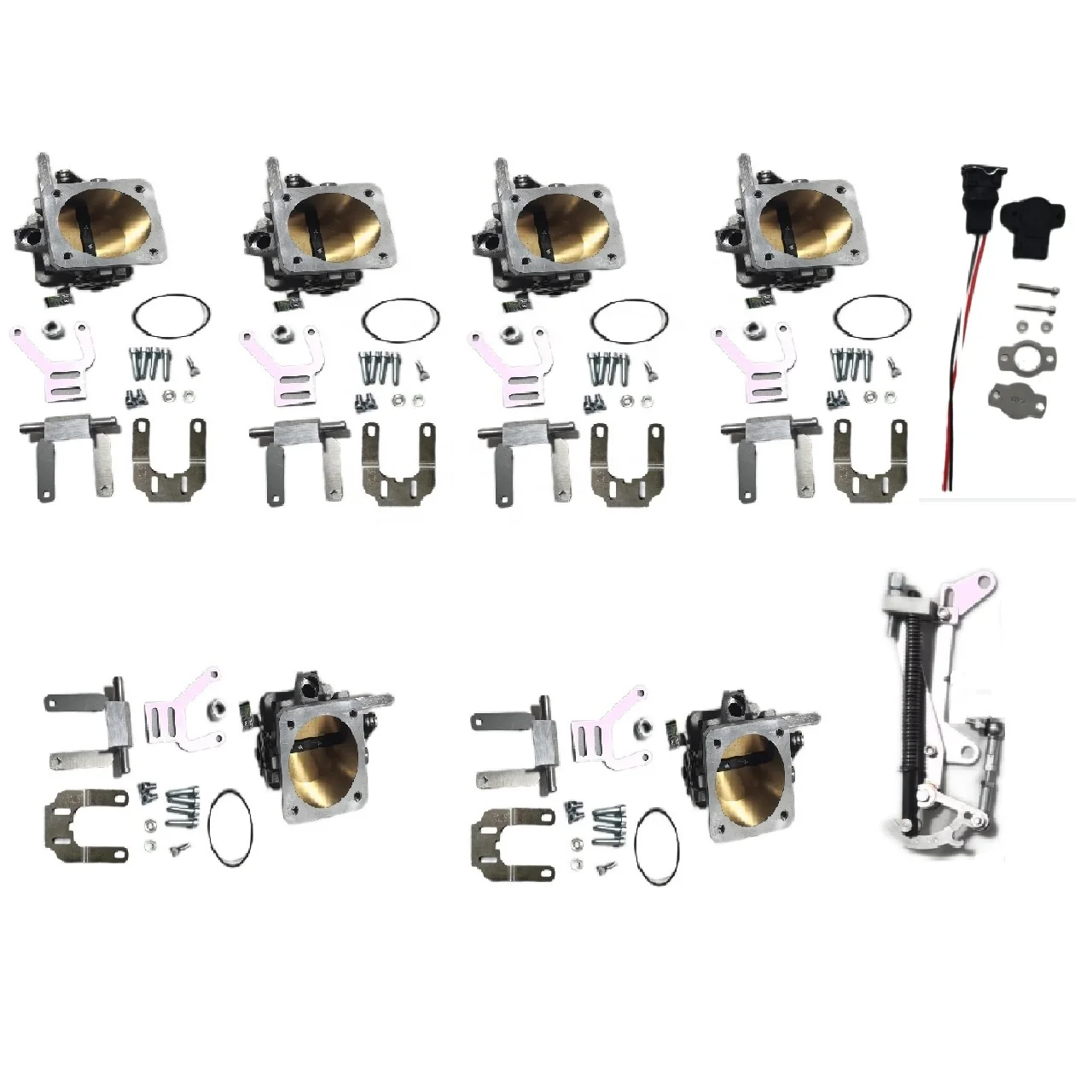 six  FAJS THROTTLE BODY TZ6-40(42/45/48/50)-6 OBX THROTTLE BODY JENVEY THROTTLE BODY 40/42/45/48/50OBX with tps air horn linkage