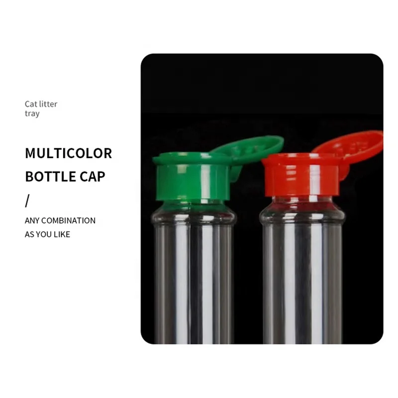 Herb And PET Spice Jars Wholesale Pepper Bottles Spices Plastic Seasoning Bottle Shaker Containers For Spice Powder