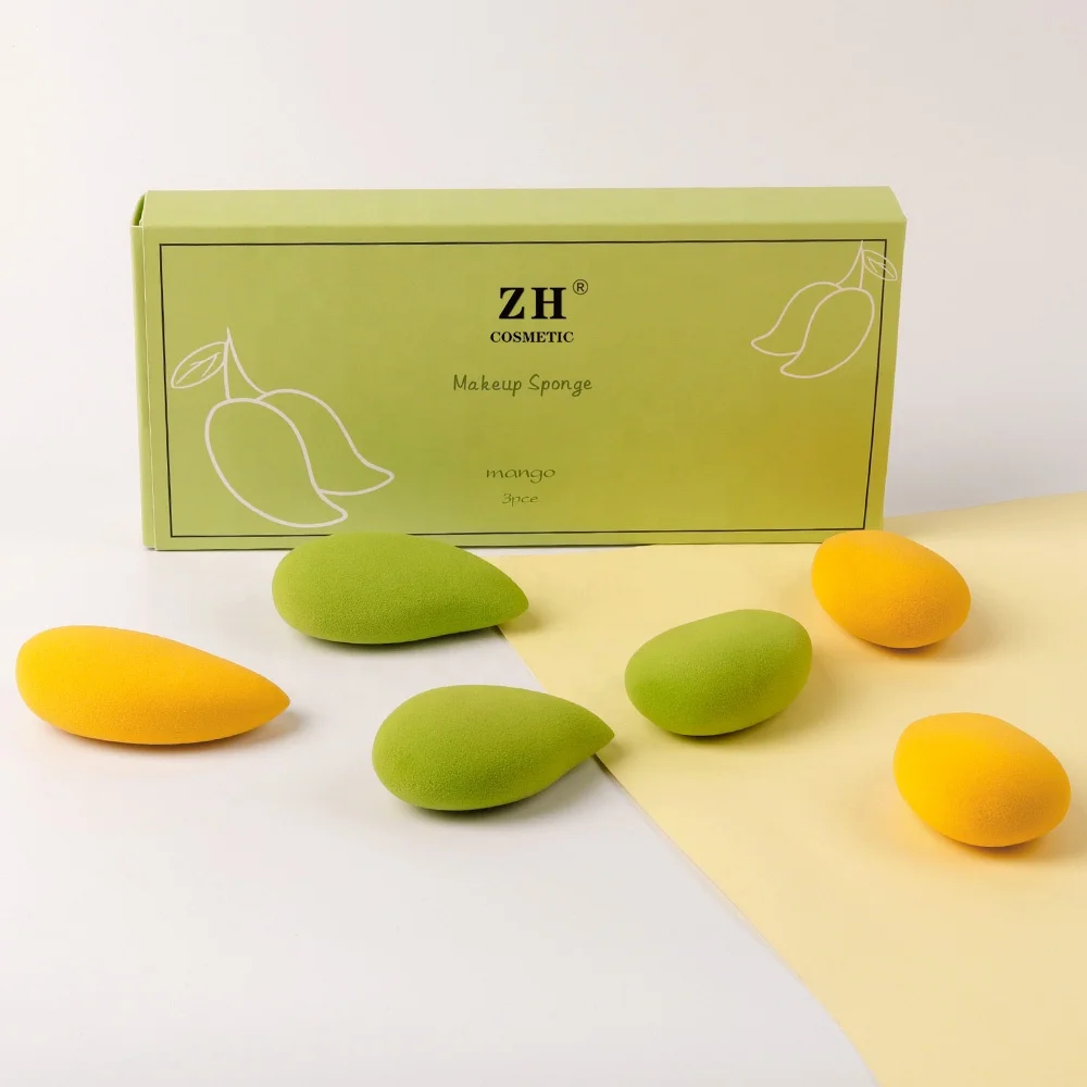 Super Vegan Beauty Egg Cosmetics Blender Wholesale Private Label Logo Soft Custom Fruit Blender Latex Free Makeup Sponge