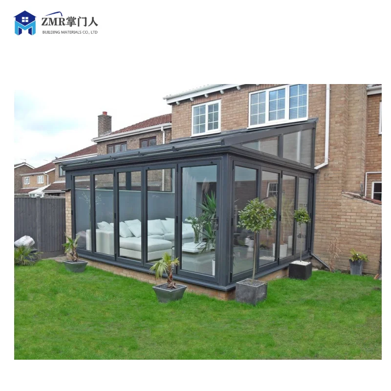 Автономный зеленый дом из алюминиевого сплава ламинированное стекло в европейском стиле на заказ уличная продажа Солнцезащитная комната