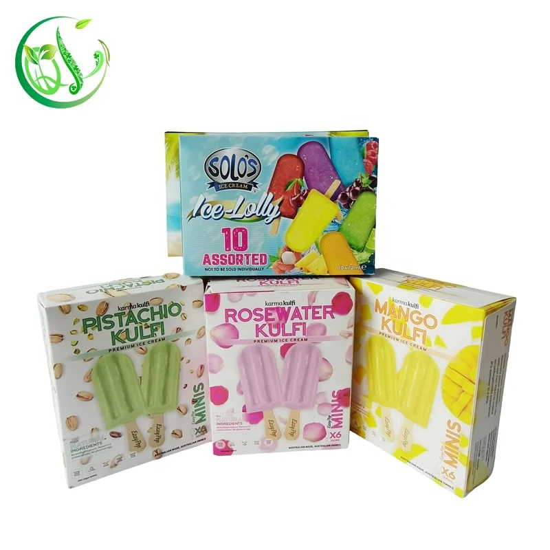 Recyclable ice cream shape candy box ice cream box digital Printing ice cream paper box