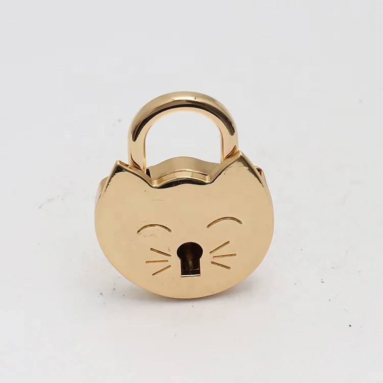 High Quality Bag Hardware Gold Nickel Metal Turn lock Automatic Twist Lock luggage zipper lock