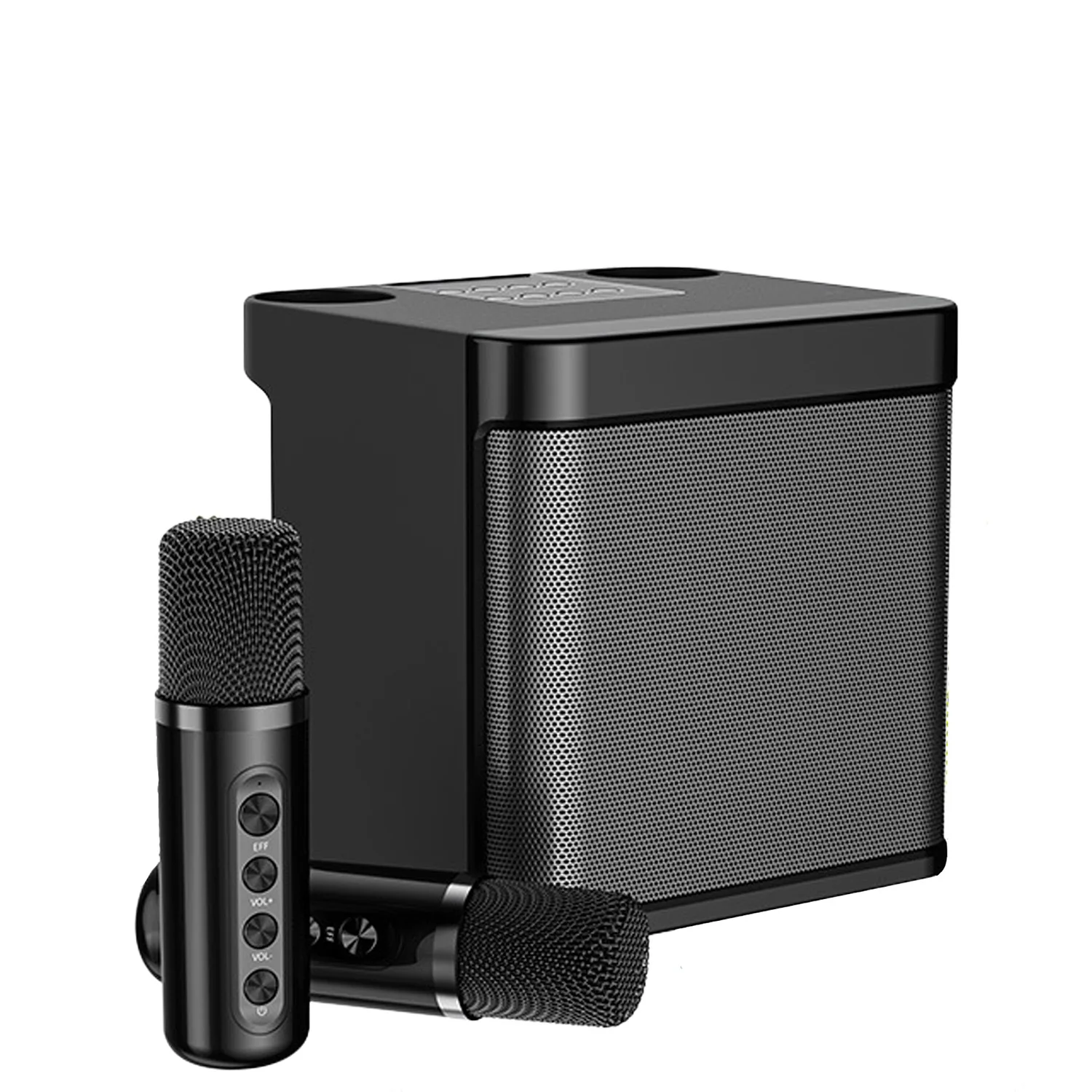 wireless Karaoke speaker YS203 Wholesale Subwoofer speaker With Double Microphones Home Party KTV YS-203 portable outdoor Party