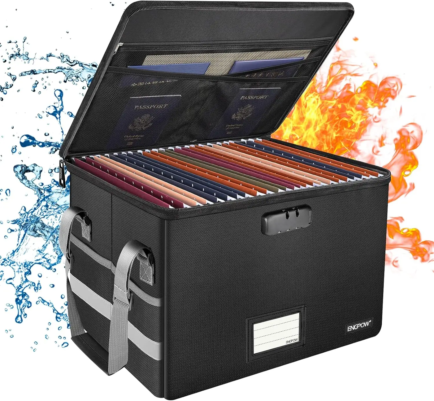 Fire proof and  Anti-Static box as file Storage Organizer with Handle,Portable Home Office Safe for Hanging Letter/legal folder