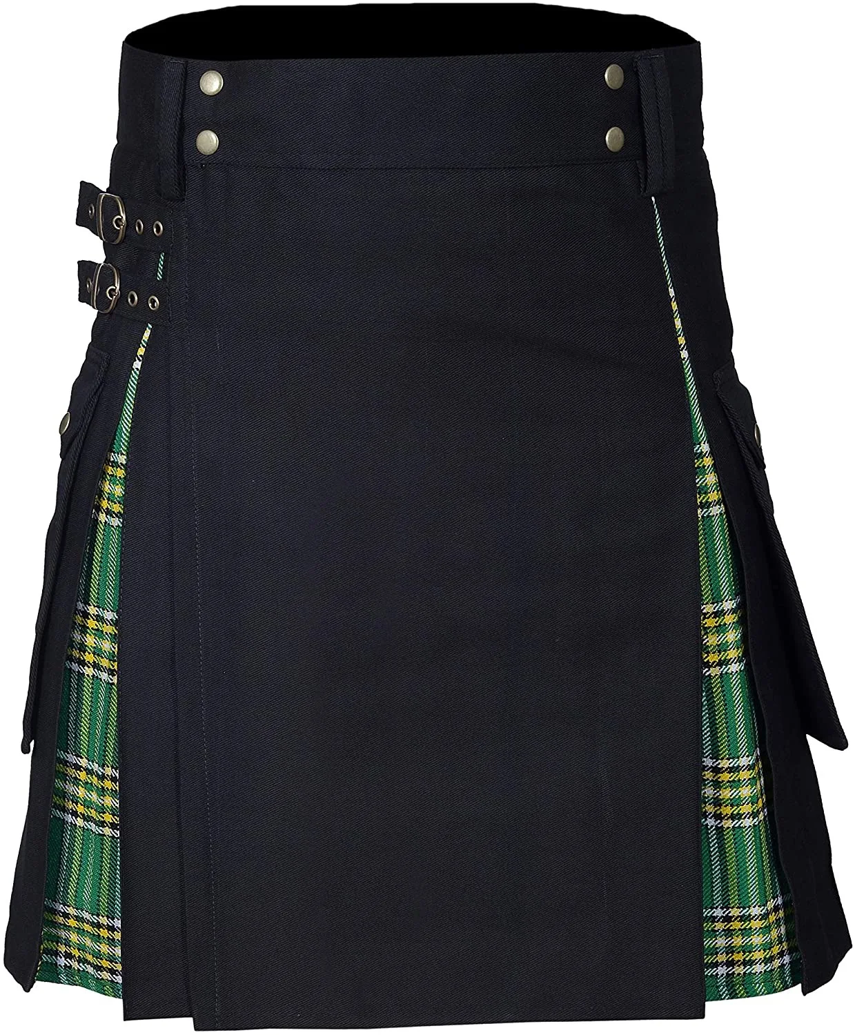 Kilts for Men, Utility Kilt, 100% flax Hybrid Kilt, Modern Box Pleated Tartan Traditional Mens Kilt