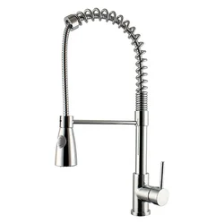 HIMIXER cupc upc single handle brass chrome torneira gourmet hot cold water mixer tap kitchen faucet pull out