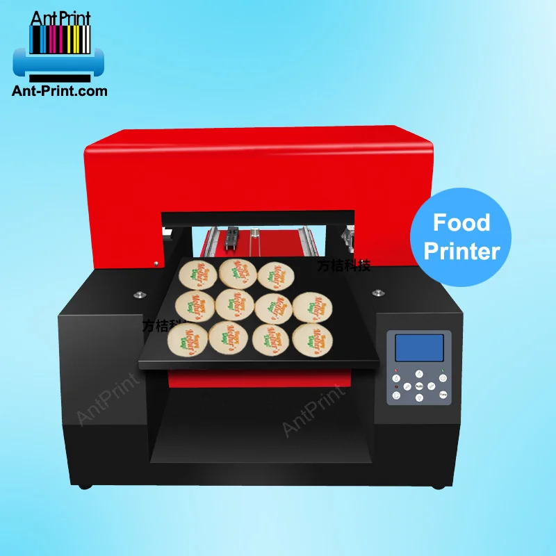 AntPrint economic model A3 A4 Food printer Edible Inkjet flatbed macarons printer  A3-6C 3d food printer for cookies cakes