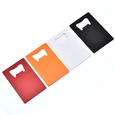Stainless steel Metal Portable Credit Card Beer Bottle Business Card Bottle Openers
