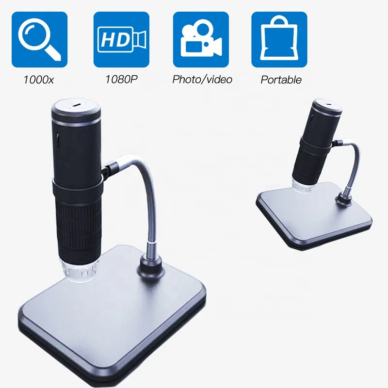  1000x увеличение HD 2MP 1080P Разрешение портативная Регулируемая беспроводная Wi-Fi Цифровая ручная камера
