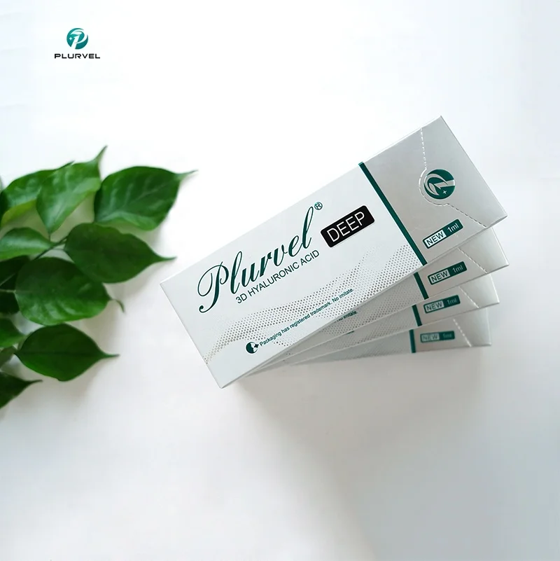 Plurvel 2ml Hyaluronic Acid Filler Injection Antiaging Injectable Facial Filler Gel For Lip Enhancement Nose Chin Filler