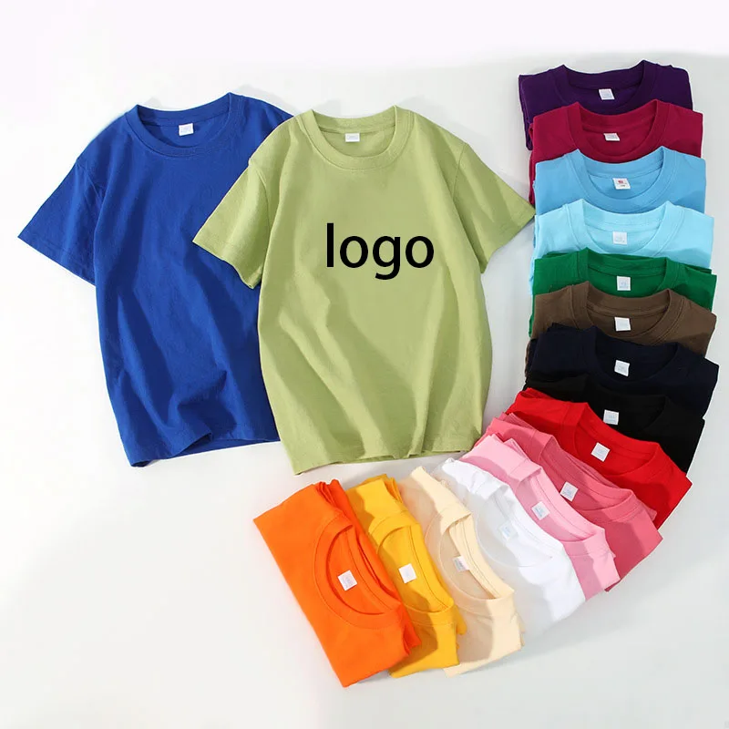2-12 Years Manufacturers Kids o-Neck t-Shirt Solid Logo Print Teenage Boy Custom t Shirt Baby Clothes Girls Short Sleeve Shirt