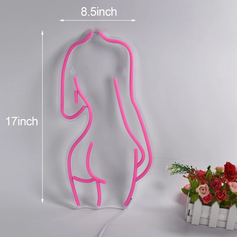 OEM Lady Back Led Neon Signs Light Bar Pub Club Signage Home Party Wall Art Decoration USB Battery Acrylic 3D Electronic Sign