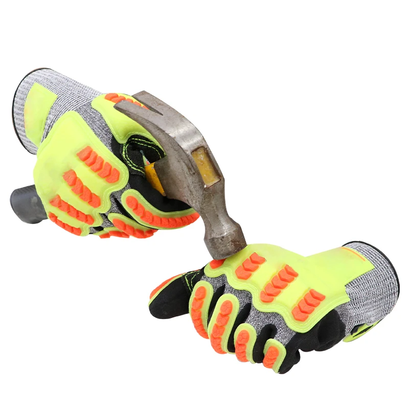 Good Grip Sandy Nitrile Coated ANSI Level A7 Cut Resistant Anti Impact Work Safety Touch Screen Gloves for Oil & gas rigging