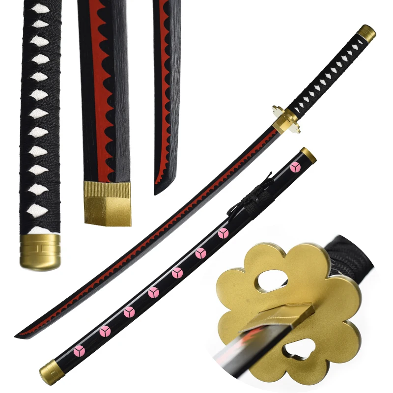 Katana Sword Popular Anime  One Piece Roronoa Zoro Shusui Wooden Blade Sword For Cosplay